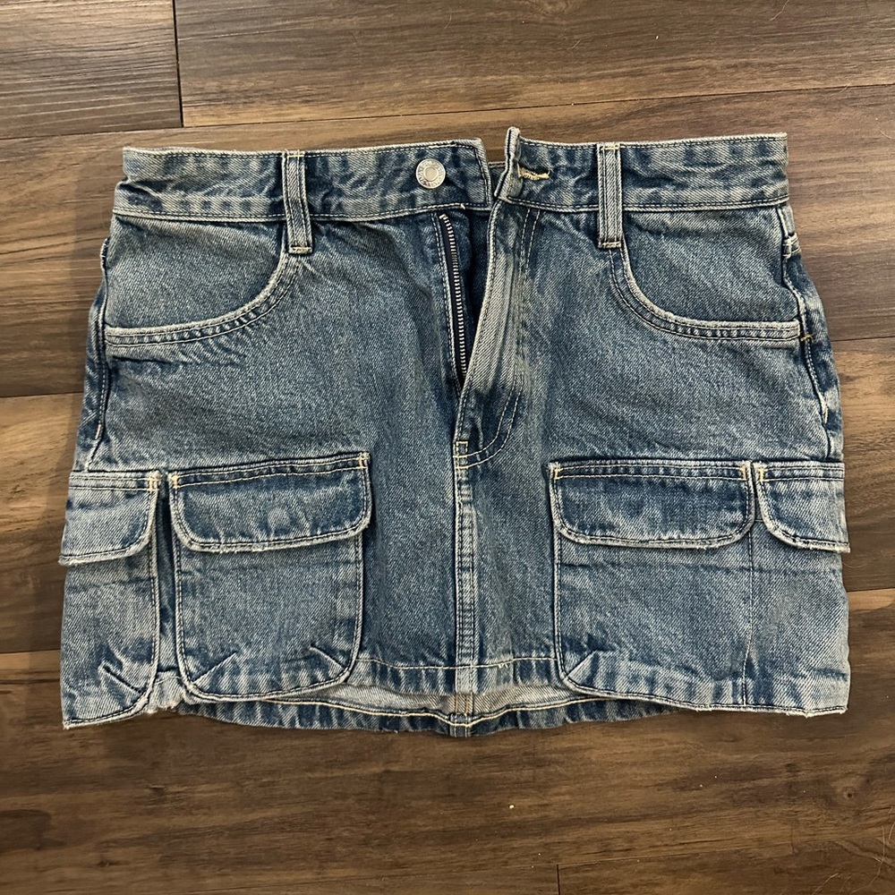 Zara denim mini skirt